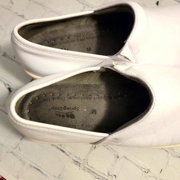 Spring Step White Leather Np Slip Clogs Size 9.5 - Picture 6 of 7